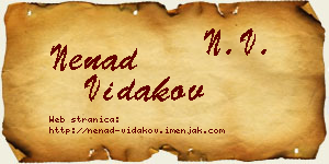 Nenad Vidakov vizit kartica